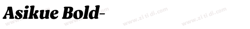 Asikue Bold字体转换